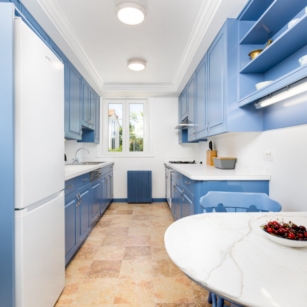 Kitchen, Mary's Villa, Mary's Villa in Malinska on Krk island, Croatia, with a pool and electric vehicle charger Milčetići